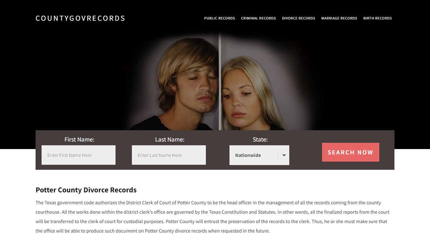 Potter County Divorce Records | Enter Name and Search|14 Days Free